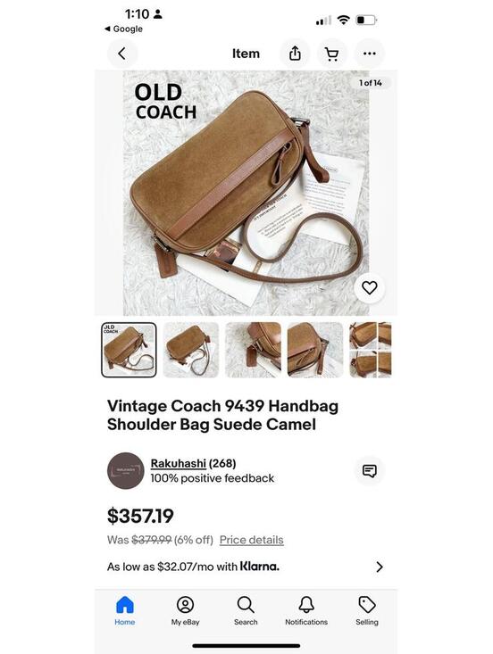 Coach Suede Crossbody Bag - Stylish and Functional - Picture 6 of 6